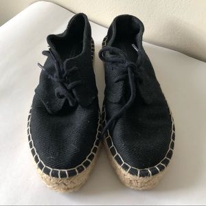 Divided Flat Lace Up Espadrilles